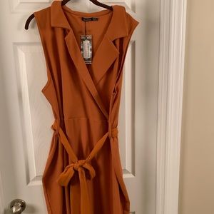 Boohoo Ginger Crepe Dress